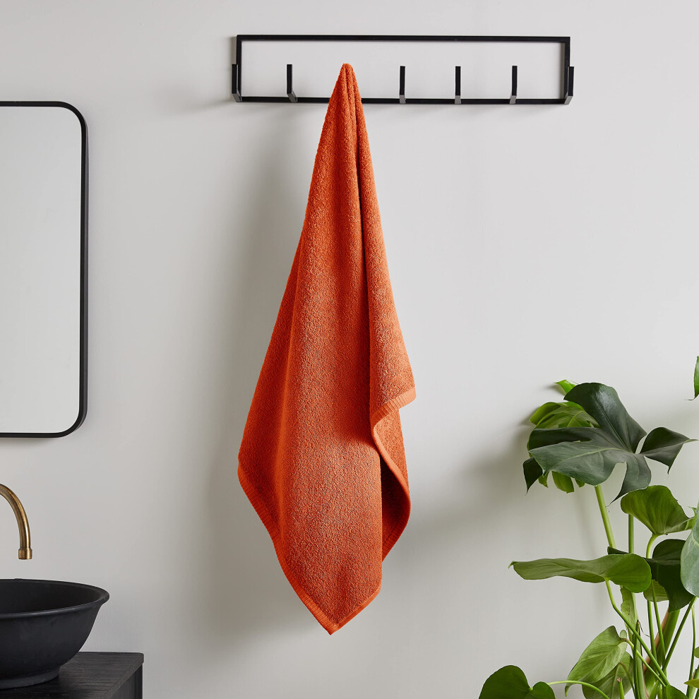 Catherine Lansfield Quick Dry Cotton Bath Sheet Orange