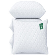 Adam Home Cushion Inserts 50cm x 50cm (20" x 20" inches) 4 Pack Hotel Quality Polycotton Quilted Cover Hypoallergenic Fluffy White Cushions Inner Bou