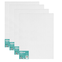 Exerz 50x60cm 4pcs Canvas Panels 3mm 280gsm Blank Artist Canvas Board 100 C