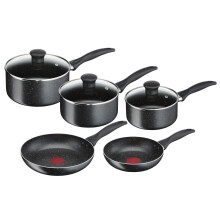 Tefal Origins Stone 5 Piece, Non-Stick, Pots & Pan Set, All Hobs Compatible Exce