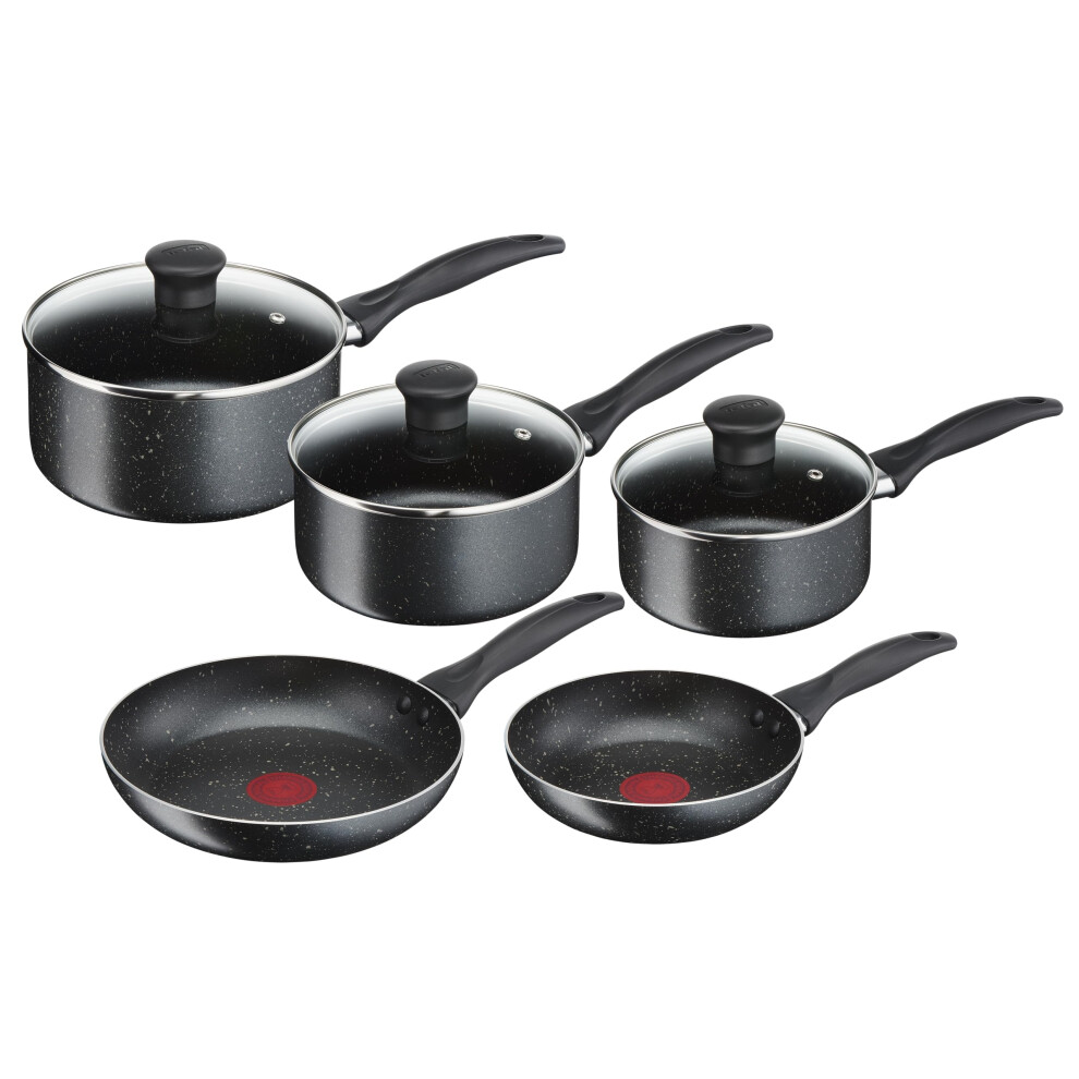 Photos - Bakeware Tefal Origins Stone 5 Piece, Non-Stick, Pots & Pan Set, All Hobs Compatible Exce