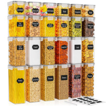 PurKeep 24-Pack Food Storage Containers Airtight 42L BPA Free