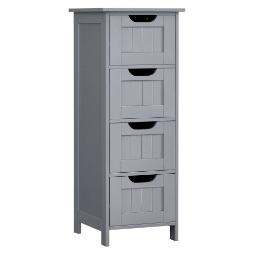 VASAGLE VASAGLE Bathroom Floor Storage Cabinet Bathroom Storage Unit with 4 Drawers