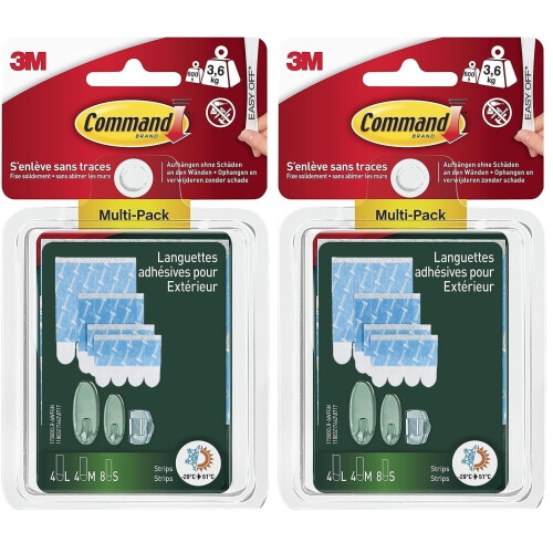 Command 17069C Wire Hook Large White 1 Hook 2 Strips