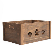 green leaves Paw Shaped Cutout Dog Toys Chest Gift Hampers Storage