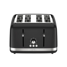 Tefal Black Collection 4Slot Toaster 7 Browning Levels DefrostStopReheat Fu