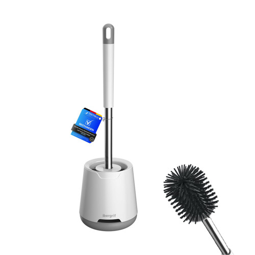 Ibergrif Silicone Toilet Brushes & Holders, Quick Drying, Deep Cleaning 1