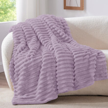 BEDELITE Cuddly Fluffy Blanket 150 x 200 cm Soft XL Flannel Blankets Laven
