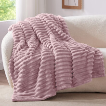 BEDELITE Cuddly Fluffy Blanket Small  Soft Flannel Blankets Berry Purple 12