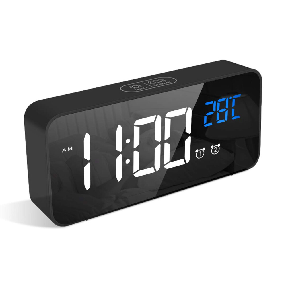 Latec Alarm Clock With Large Digital Led Temperature Display Bedside Clock