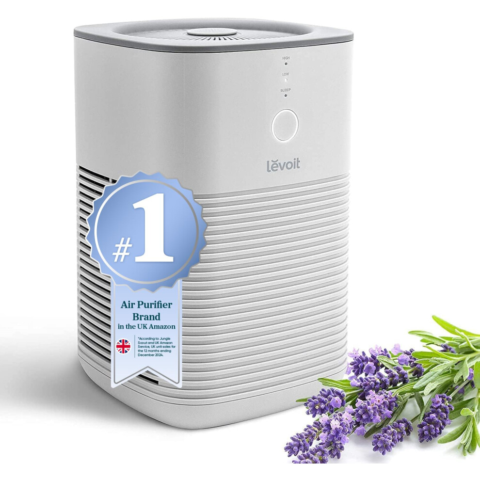 Levoit Hepa Air Purifier For Bedroom Home, Allergies & Pets, Quiet Sleep Mode With Aromatherapy, 3 Fan Speeds, Removes Pollen Dust Odour Smoke, Ozone