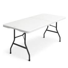 SAKUSEI 6ft 1.8m Sturdy Folding Table Trestle Party Garden Table With