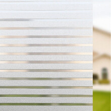 Stripe Window Films Smooth Glass Film Static Cling Window Film Privacy Whit