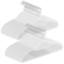 SONGMICS Coat Hangers Pack of 50 Heavy Duty Plastic Hangers NonSlip SpaceSa