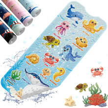 XIYUNTE Baby Bath Mats Non Slip Anti Mould 100x40cm Extra Long Non Slip Ba
