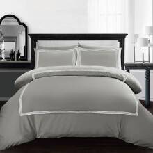 AR Ware Single Duvet Cover Set Soft Luxury Bratta Stitch Embroidered Micro