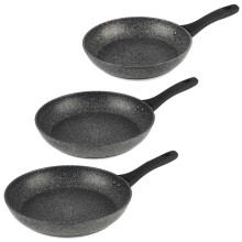 Salter COMBO8214A Frying Pan Set 3 Piece NonStick Megastone Collection Pans