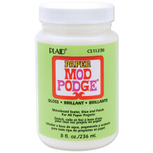 Mod Podge CS11238 8 oz Paper Gloss Waterbase Sealer Glue and Finish Clear