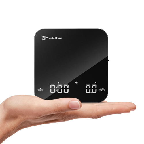 Rechargeable Mini Coffee Scale with Timer Maestri House Espresso Scale 2kg0