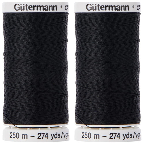 Gütermann Gutermann SewAll Thread Polyester Black 250 m 55x25x25 cm Pack of 2