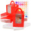 KEYIDO 30 Pcs Individual Cupcake Boxes Red Single Cupcake Boxes 1 Hole Cake 1