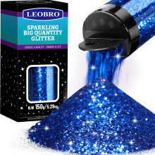 LEOBRO Blue Glitter 150G529OZ Royal Blue Glitter Flakes for Crafts Resin A