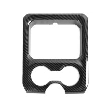 Rivestimento del Pannello del Supporto Della Tazza del Bracciolo Anteriore Della Console Centrale per  RAM 1500 2500 3500 2019-2022, Fibra di