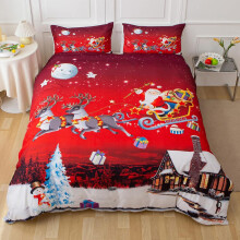 Tabeskly Kids Boy Girl Christmas Xmas Santa Claus Gifts Soft Zipper Bed Bed