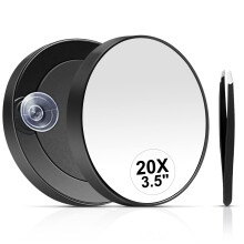 MIYADIVA 20X Magnifying Mirror 20X Magnifying Mirror Suction Cup and Tweeze
