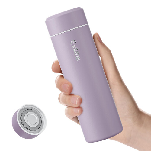 【Upgraded】 Exllena Small Water Bottle 350ml– Mini Flask for Hot  Cold Drink