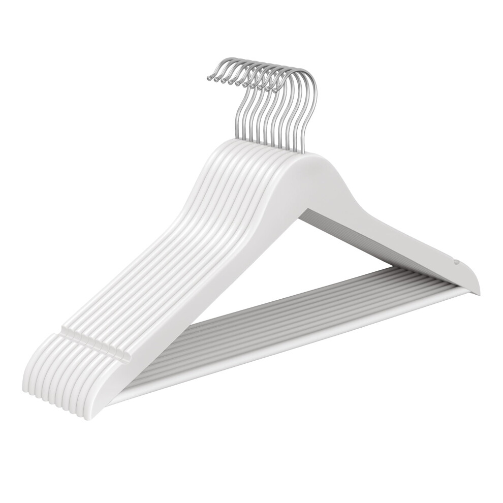 Songmics Wooden Hangers Pack Of 10 Coat Hangers Pants Bar 360 Swivel Hooks