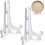 Funzhan 2pcs Clear Acrylic Easels Plastic Plate Stands Holders Fold Display 1