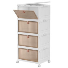 SavvyStor Storage Boxes with Lid 4Tier Plastic Storage Drawers Stackable B