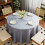 Zdada Grey Round Table Cloth 305cm120Inch Large Circular Table Cloths Polye 1