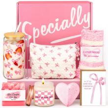 Birthday Gifts for Women Rose Self Care Gifts Set for Her Pink Spa Gift Bas