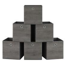 SONGMICS Storage Cubes Set of 6 Storage Bins with Handle NonWoven Fabric St