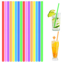AUAUY 100PCS Reusable Drinking Straws Colourful Reusable Juice Straws Reusa
