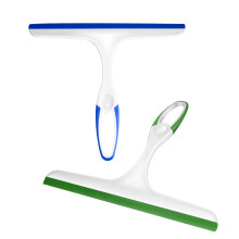 2PCS Squeegee, Multi-Purpose Shower Glass Rubber Squeegees, 22 x 27cm Window Glass Cleaner Scraper for Bathroom Mirror Glass Window Floor (Green/Blue