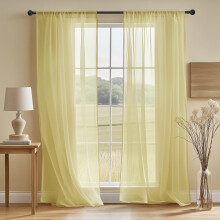 NAKIHOUSE Voile Curtain 2 Panels Net Curtains for Windows 63 Drop Elegant S