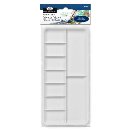 Royal  Langnickel Essentials 9 Well Rectangular Paint Palette R2000156 Whit