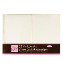 Anita's Plain, Blank Cards & Envelopes, A4, White, Pack of 4