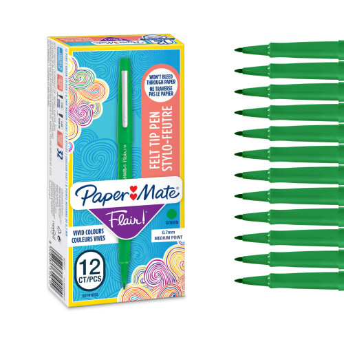 Paper Mate Paper Mate Flair Felt Tip Pens - Medium Point (0.7 mm) Marker Pens