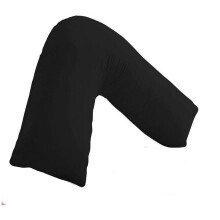 SYSN V Shaped Luxury Support Pillow Black Orthopedic Maternity Extra Filled
