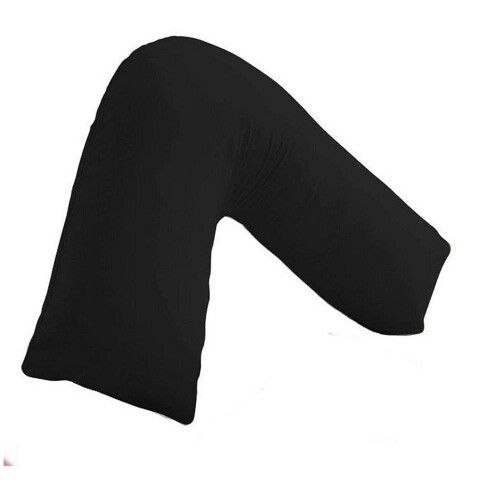 SYSN V Shaped Luxury Support Pillow Black Orthopedic Maternity Extra Filled