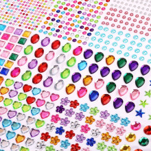 Gem Stickers 1782pcs Sticky Gems for Crafting Stick on Gems Jewel Stickers