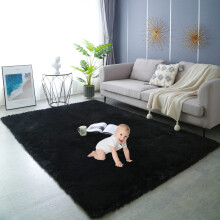 Gsogcax Black Rugs Living Room 120x180cm, Fluffy Area Rugs for Bedroom, Anti Slip Extra Large Shaggy Rug Floor Carpets for Kids