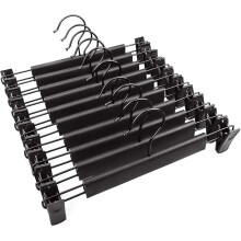 Trouser Hanger 10Pack Plastic Pant Hangers Space Saving Skirt Hangers with