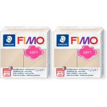 STAEDTLER Fimo Soft 802070 Oven Hardening Modelling Clay 57g Sahara Pack o