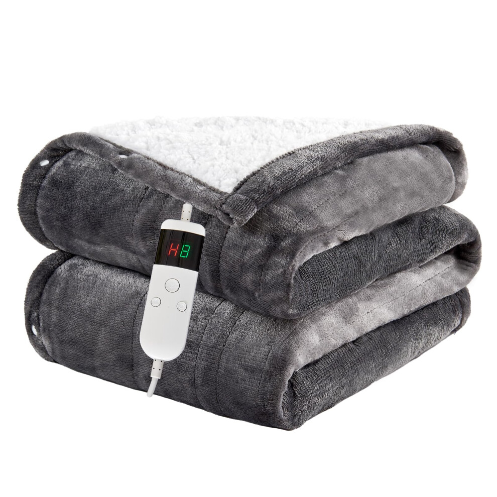 Qieryun Heated Throw 130X160cm Electric Blanket 10 Heating Settings 18H Tim 5000979753834