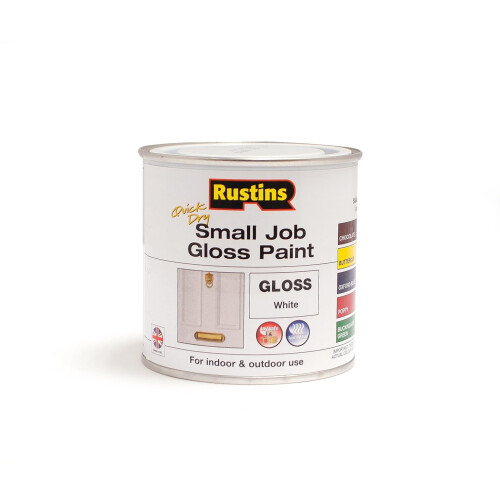 Rustins RUSTINS Small Job Gloss Paint White 250ml